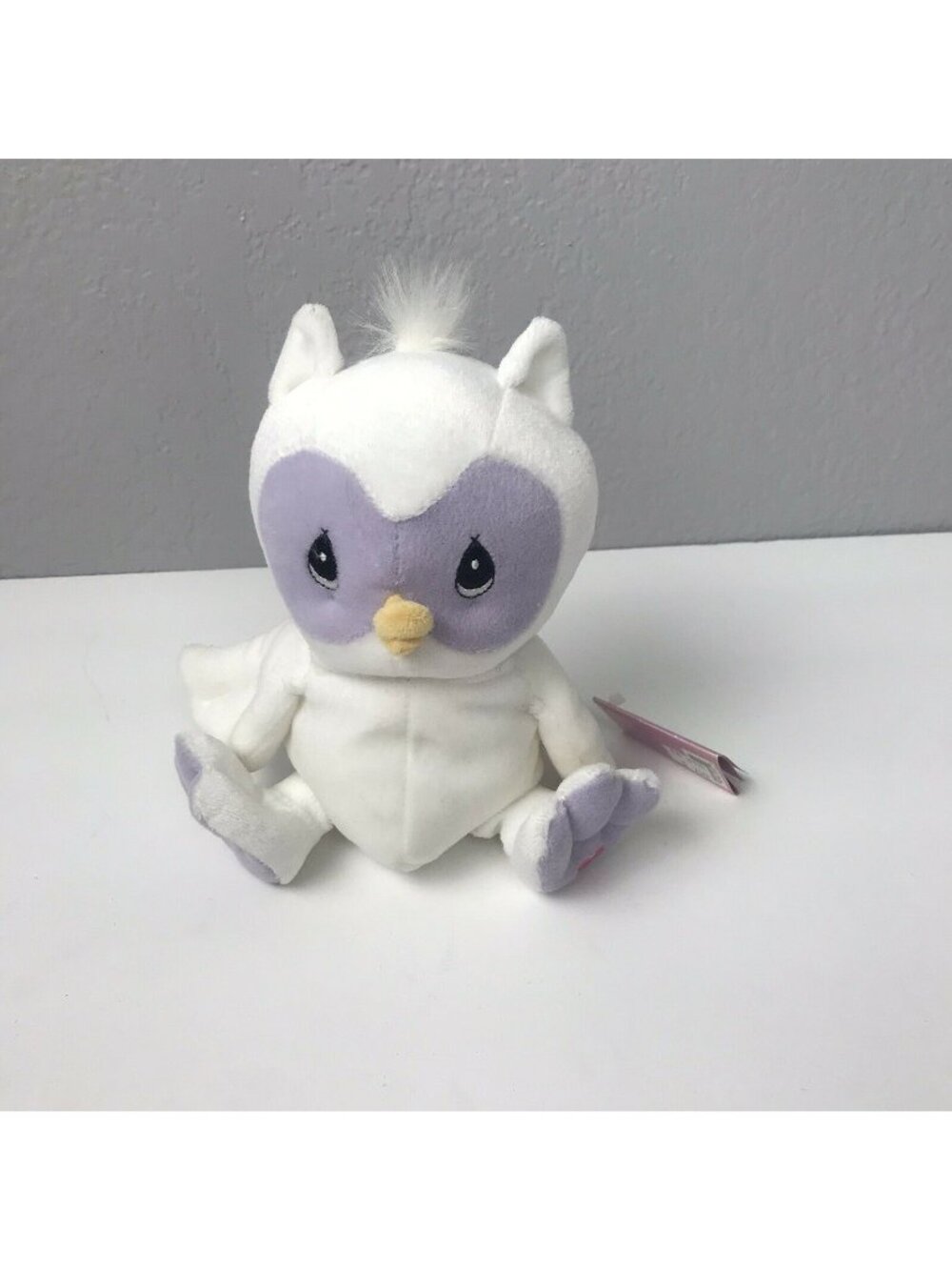 Precious Moments Tender Tails Owl Plush White Lavender Stuffed Animal By Enesco